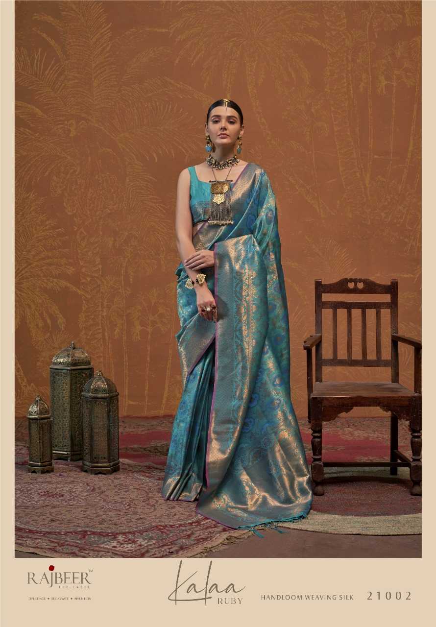 YNF HANDLOOM SILK RAJBEER KESH235 KALAA-RUBY CLOTHING BRANDS WHOLESALE SAREES MANUFACTURER