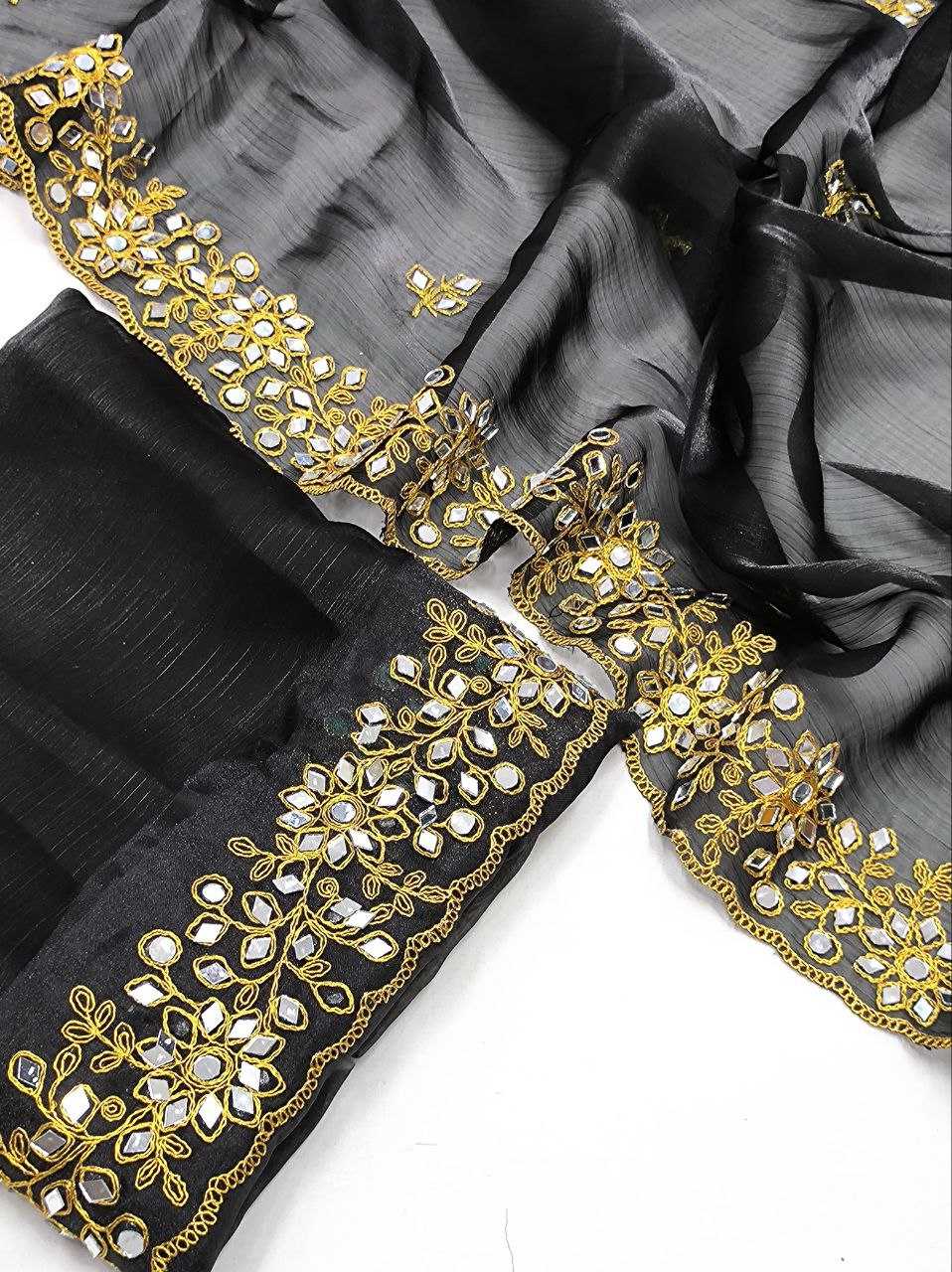 YNF JIMMY CHOO KESH188 9137 SAREES WHOLESALE JIMMY CHOO PARTY WEAR FANCY BLACK SILK SAREES MANUFACTURER