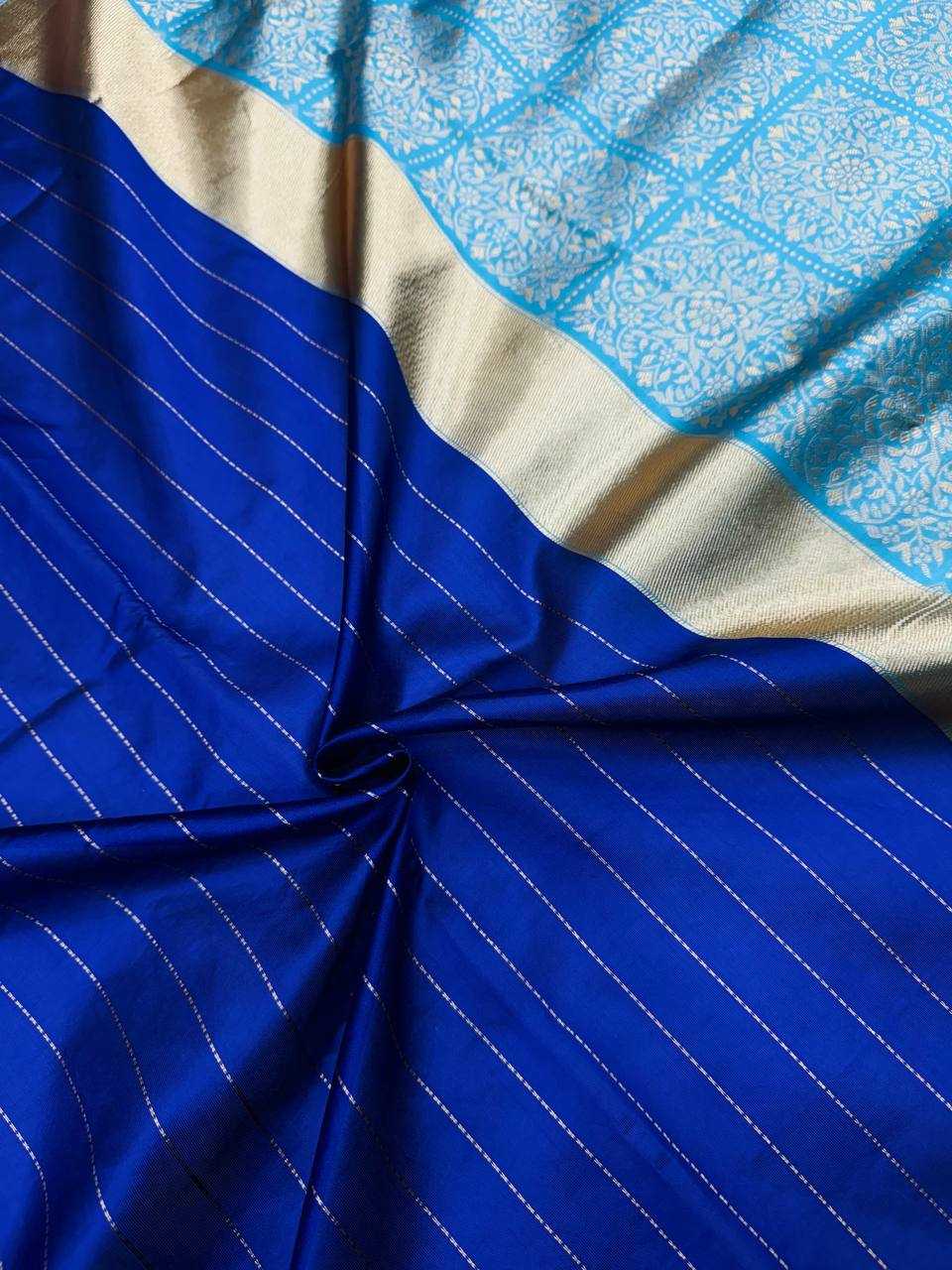 YNF LICHI SILK KESH162 VRT101 SAREES WHOLESALE LADIES SILK BLUE ZARI BORDER SAREES MANUFACTURER