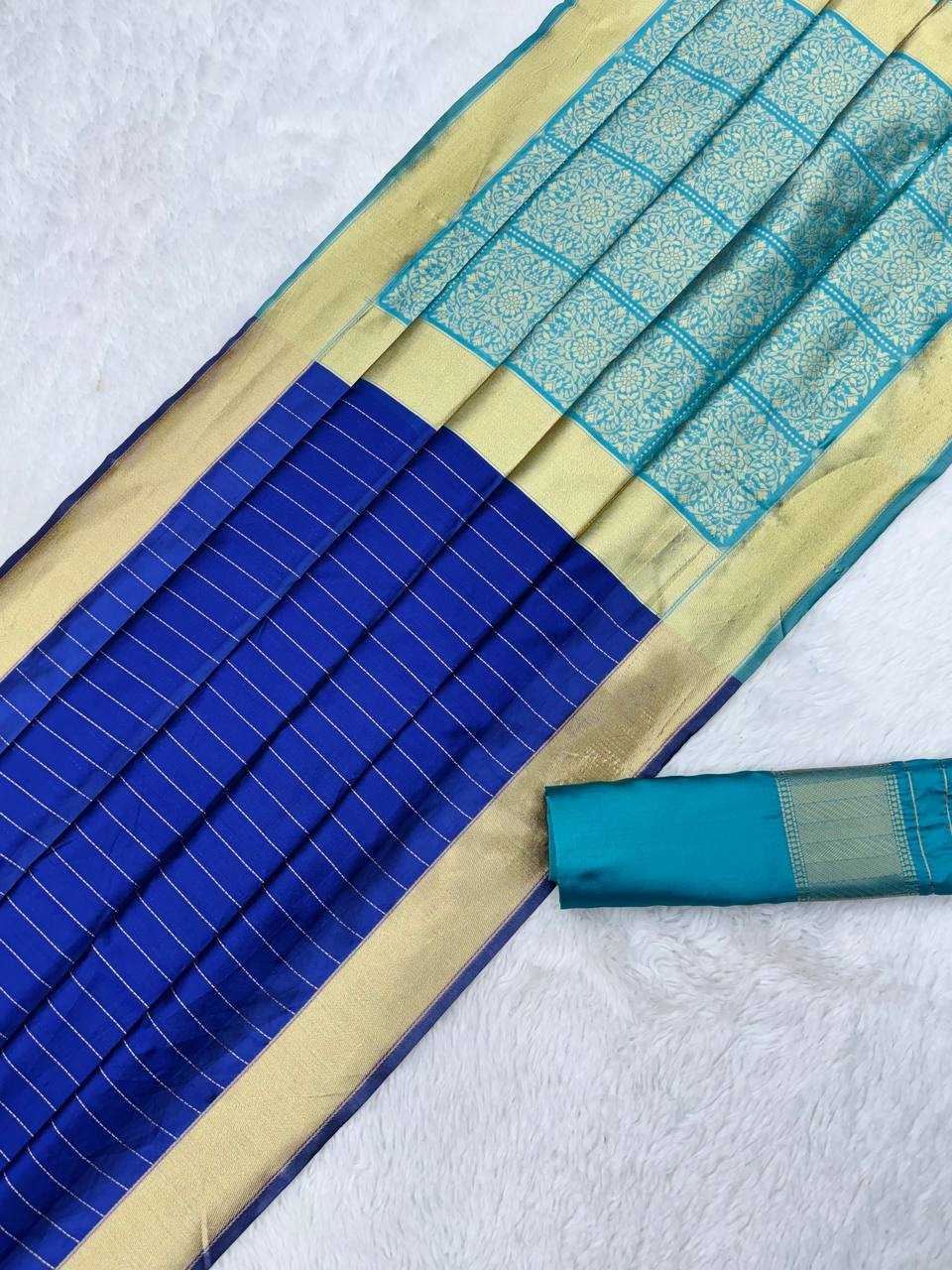 YNF LICHI SILK KESH162 VRT101 SAREES WHOLESALE LADIES SILK BLUE ZARI BORDER SAREES MANUFACTURER