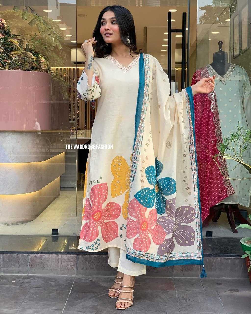 YNF MUSLIN KESH164 G56 SUITS & DRESSES WHOLESALE PRINTED LONG KURTI WHITE SALWAR SUITS MANUFACTURE