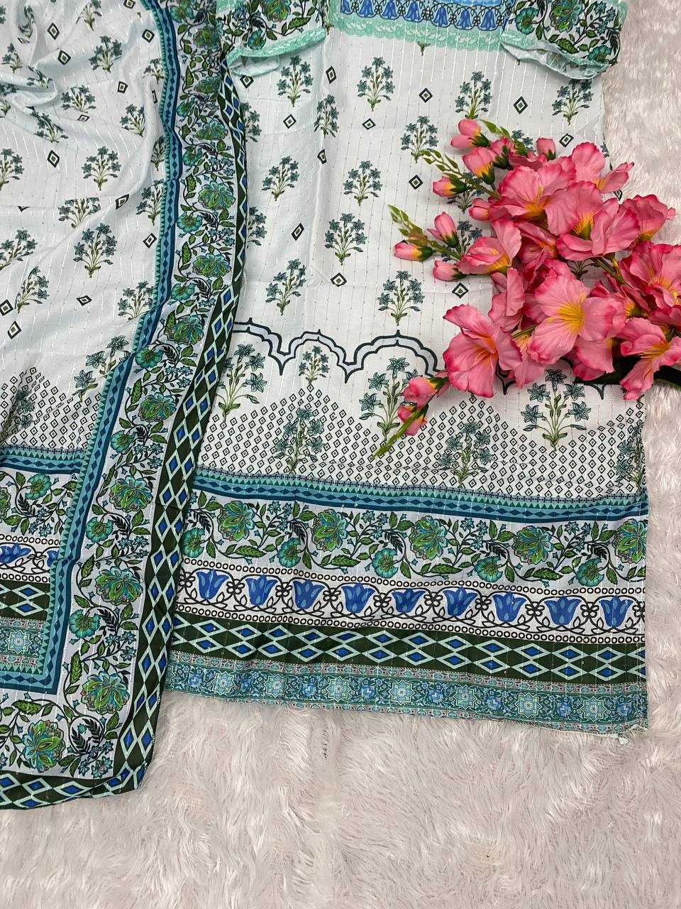 YNF MUSLIN KESH164 G63 SUITS & DRESSES WHOLESALE PRINTED LONG KURTI WHITE SALWAR SUITS MANUFACTURE