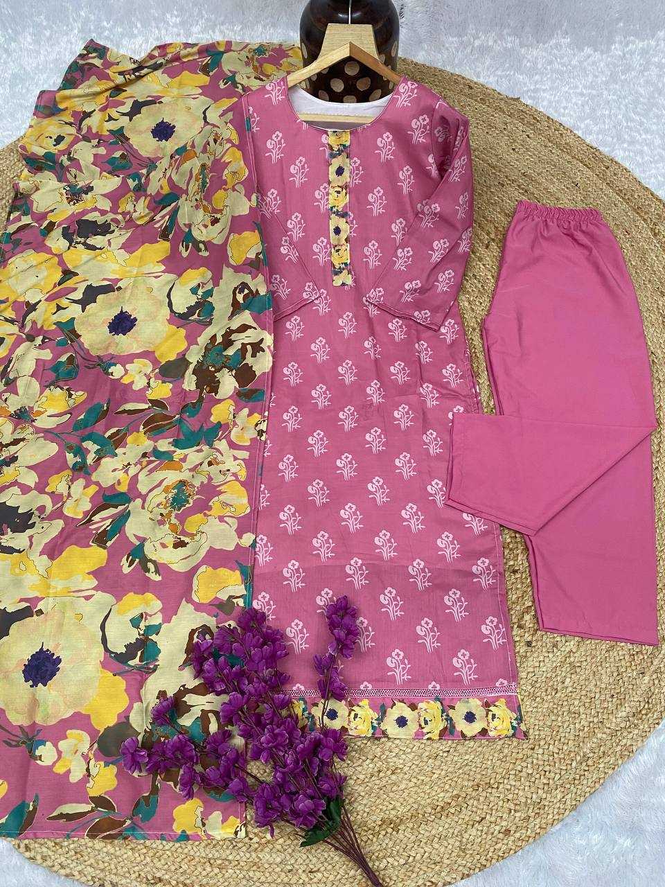 YNF MUSLIN KESH164 G68 SUITS & DRESSES WHOLESALE PRINTED LADIES LONG KURTI PINK SALWAR SUITS MANUFACTURE