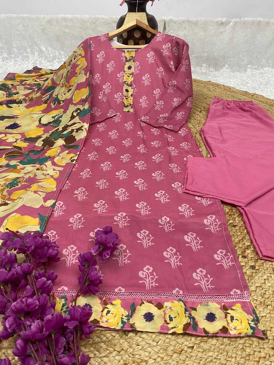 YNF MUSLIN KESH164 G68 SUITS & DRESSES WHOLESALE PRINTED LADIES LONG KURTI PINK SALWAR SUITS MANUFACTURE