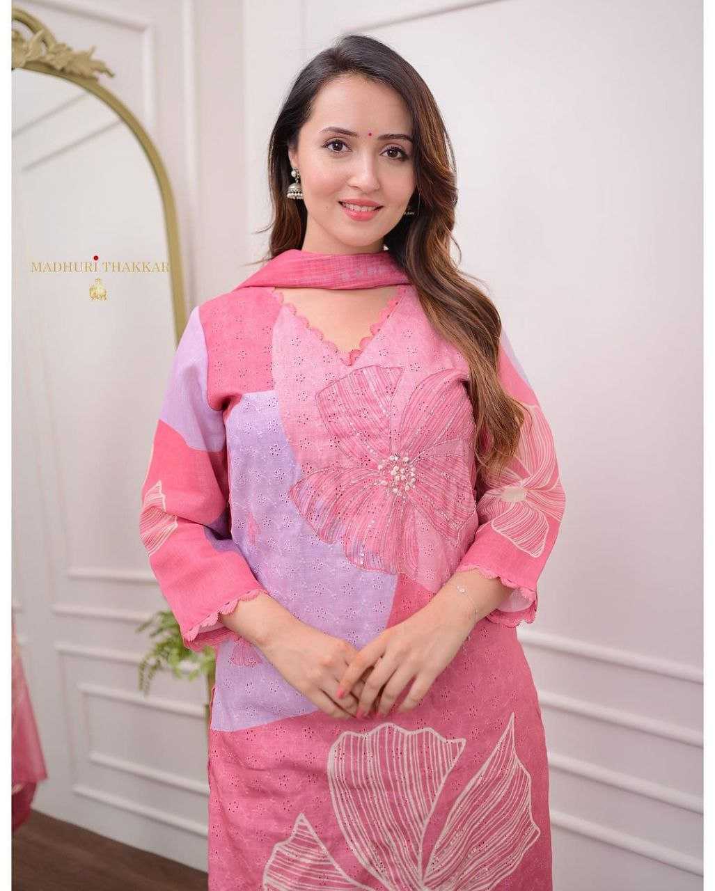 YNF MUSLIN KESH209 BHC01 SUITS & DRESSES WHOLESALE LADIES ZARI WORK PINK SALWAR SUIT MANUFACTURER