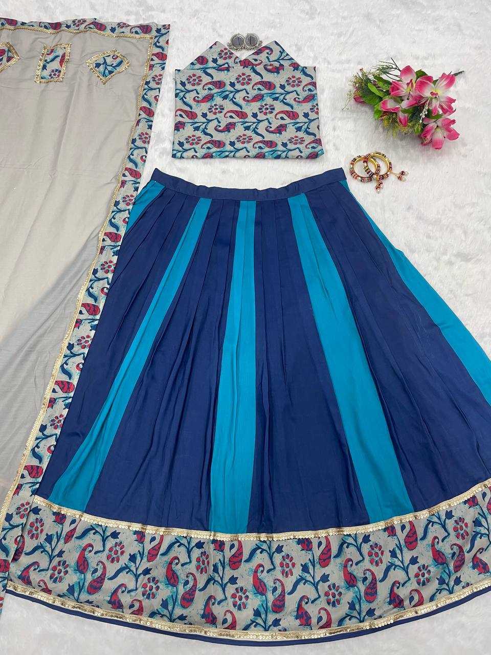 YNF MUSLIN KESH224 199 LEHENGAS WHOLESALE PRINTED LEHENGA WITH DUPATTA  LEHENGA WITH BLOUSE BLUE LEHENGAS  MANUFACTURER