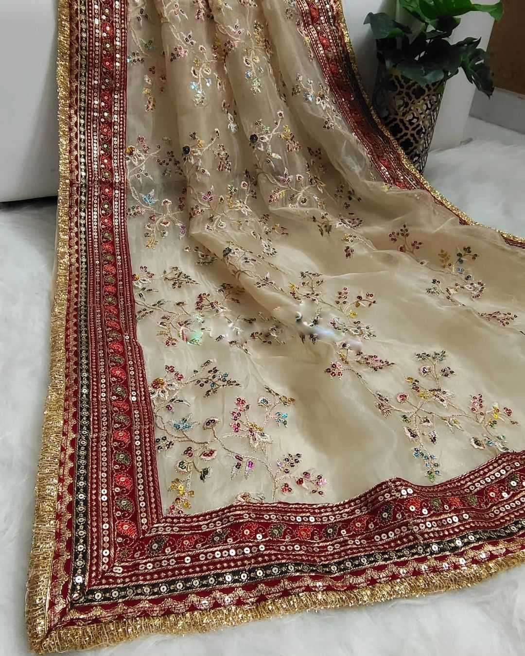 YNF ORGANZA RIN164 RRS97 SAREES WHOLESALE ORGANZA EMBROIDERED ZARI SAREES MANUFACTURER