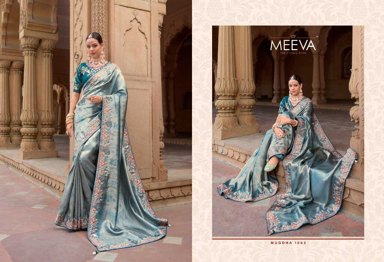 YNF ORGANZA SILK MEEVA KESH235 MUGDA CLOTHING BRANDS WHOLESALE SAREES MANUFACTURER