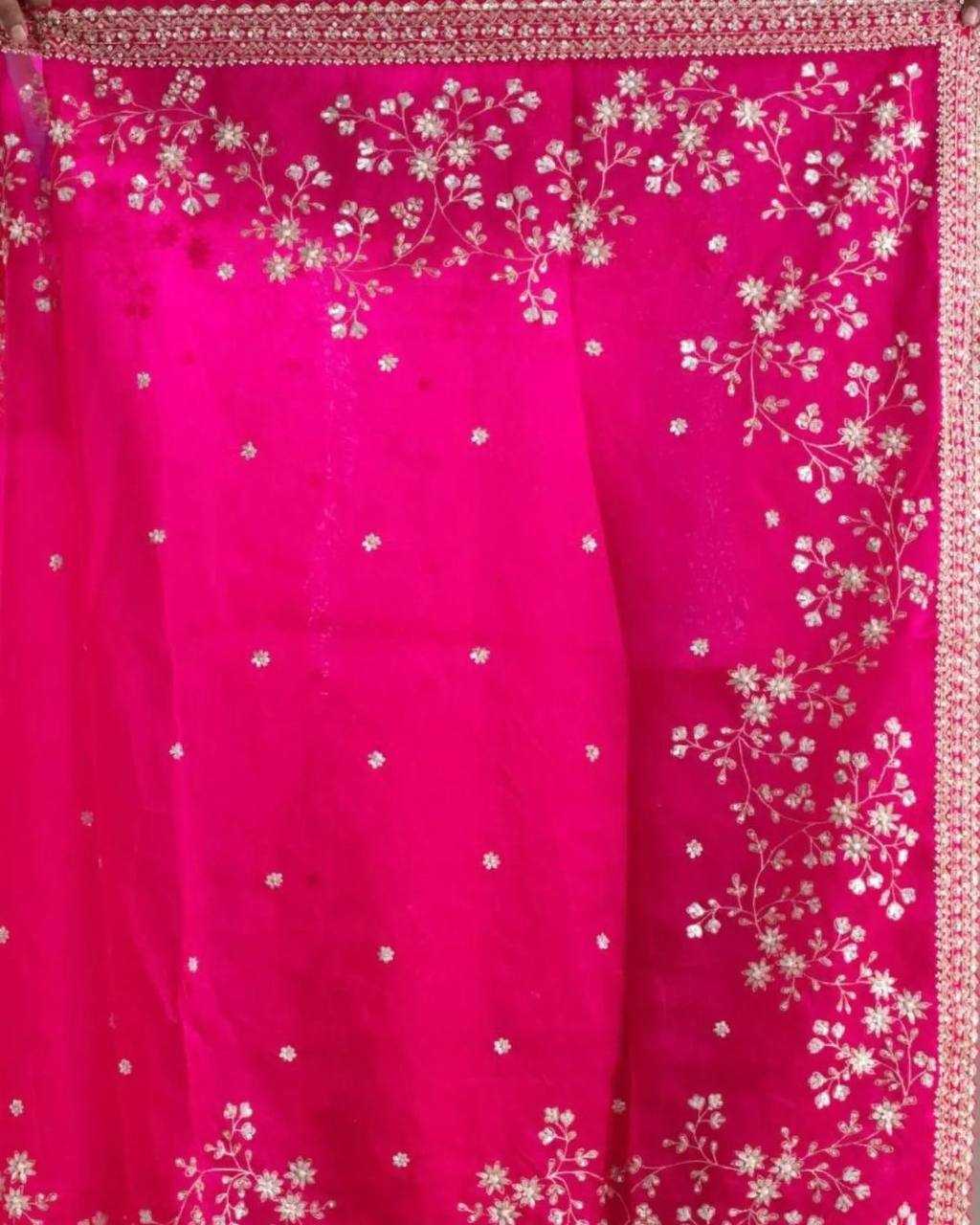 YNF ORGANZA SILK RIN187 653 SAREES WHOLESALE SEQUENCE EMBRODERY ORGANZA PINK SAREES MANUFACTURER