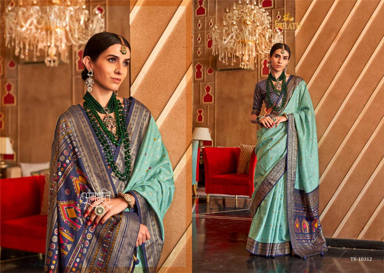 YNF PURE SILK TRIRATH KESH235 HAAT PATOLA CLOTHING BRANDS WHOLESALE SAREES MANUFACTURER  