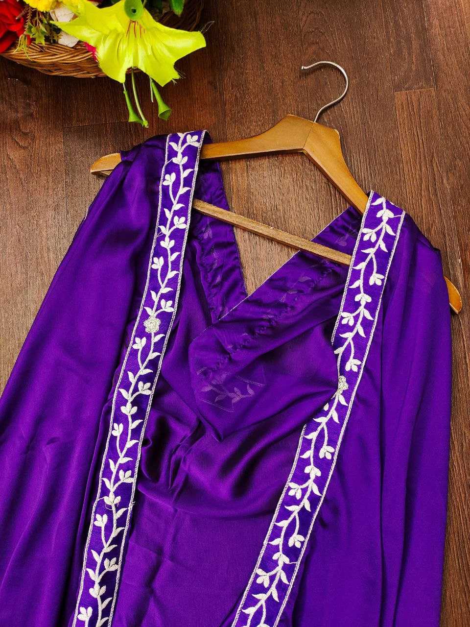 YNF RANGOLI SILK KESH188 9158 LEHENGAS WHOLESALE SILK EMBROIDERED JACKET STYLE PURPLE LEHENGAS MANUFACTURER