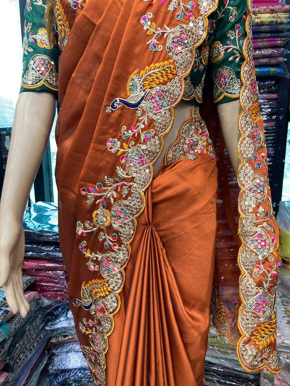 YNF RANGOLI SILK RIN188 Morla SAREES WHOLESALE DESIGNER SILK EMBROIDERED SILK SAREES MANUFACTURER