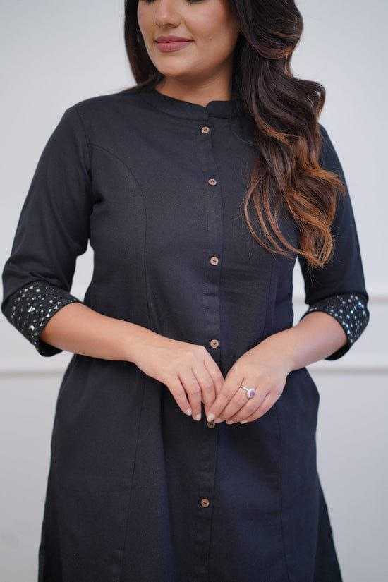 YNF RAYON RIN201 RRD33 KURTI WHOLESALE RAYON KURTI WITH PANTS BLACK KURTIS MANUFACTURER