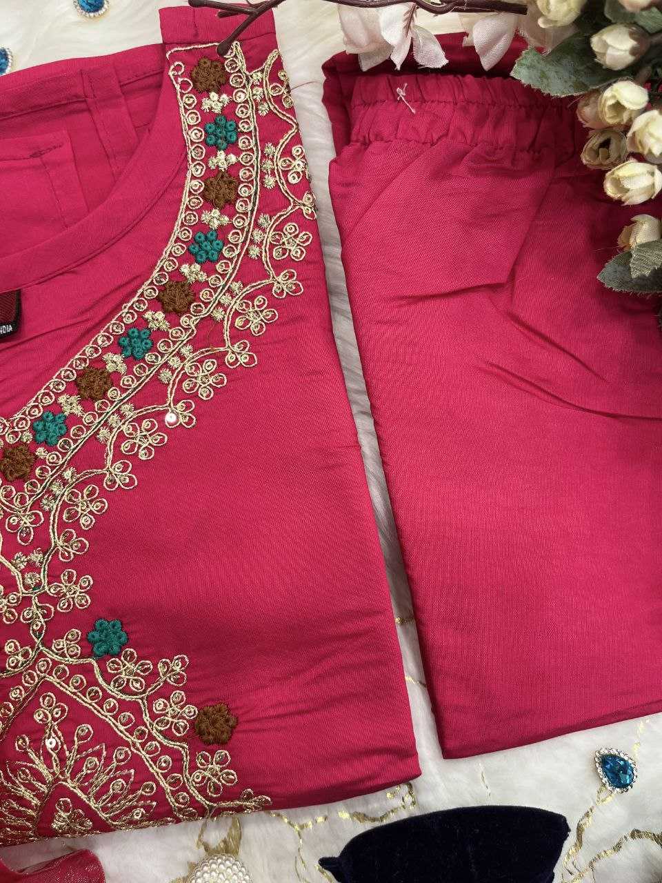 YNF SILK KESH209 BHC15 SUITS & DRESSES WHOLESALE EMBROIDERY LADIES SILK PINK SALWAR MANUFACTURER