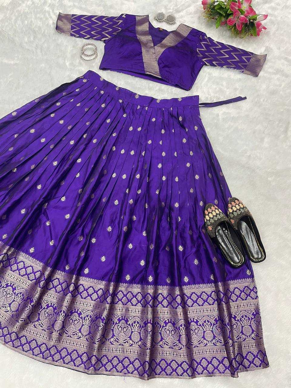 YNF SILK KESH224 188 LEHENGAS WHOLESALE FANCY TRADITIONAL SILK LEHENGA WITH BLOUSE PURPLE LEHENGAS MANUFACTURER