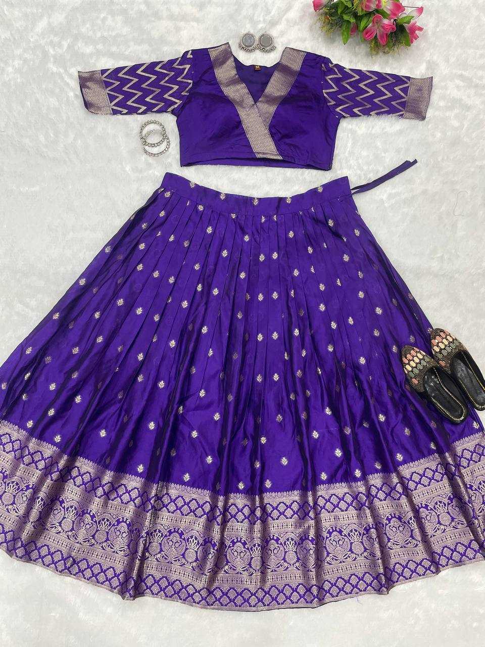 YNF SILK KESH224 188 LEHENGAS WHOLESALE FANCY TRADITIONAL SILK LEHENGA WITH BLOUSE PURPLE LEHENGAS MANUFACTURER