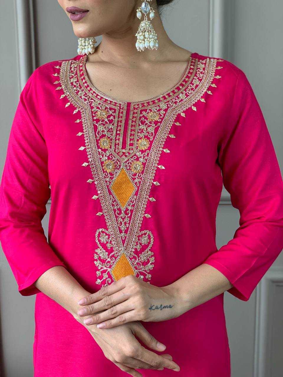 YNF SILK RIN200 546 SUITS & DRESSES WHOLESALE SILK LONG KURTI PINK SALWAR SUITS MANUFACTURE