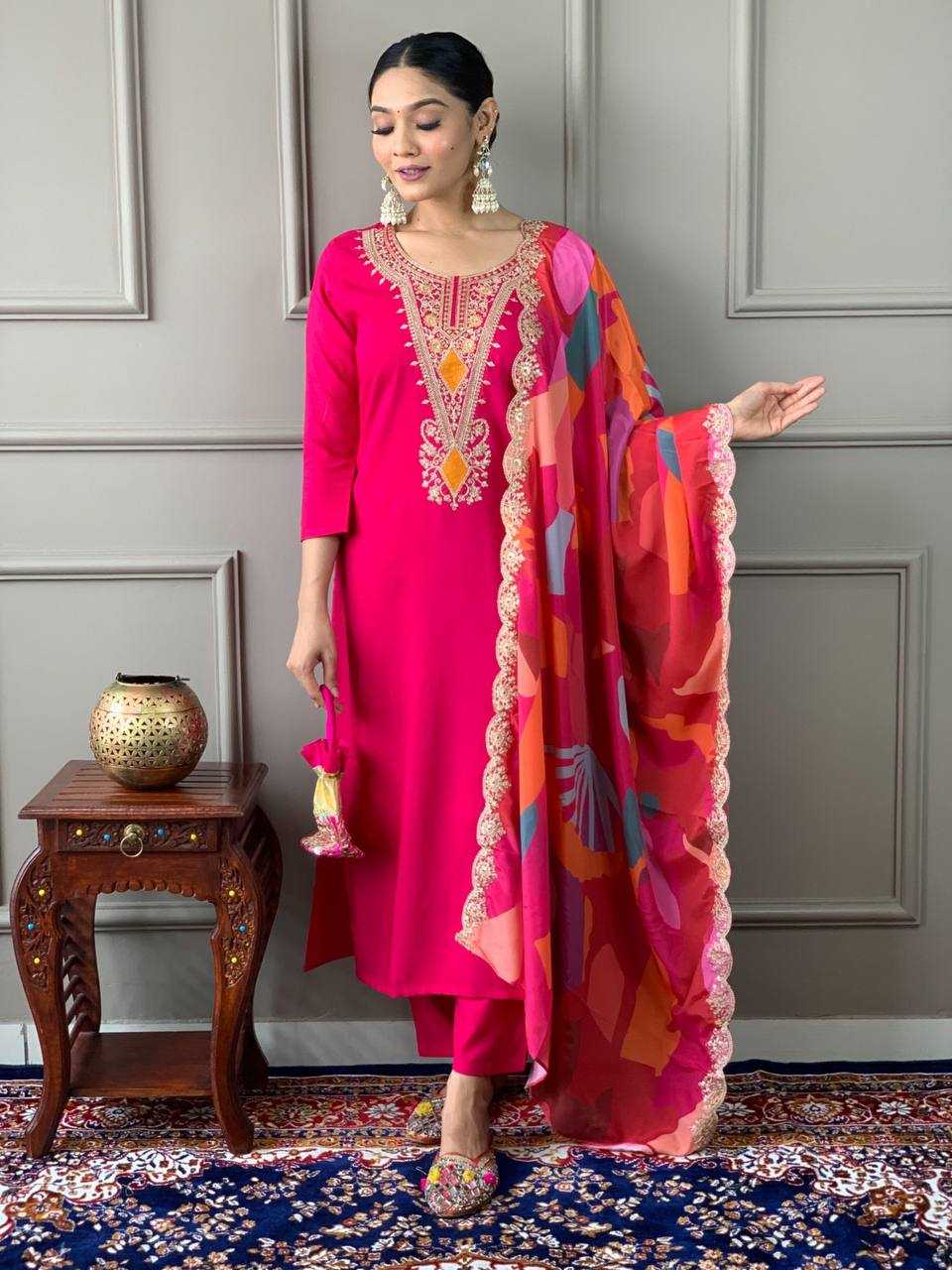 YNF SILK RIN200 546 SUITS & DRESSES WHOLESALE SILK LONG KURTI PINK SALWAR SUITS MANUFACTURE