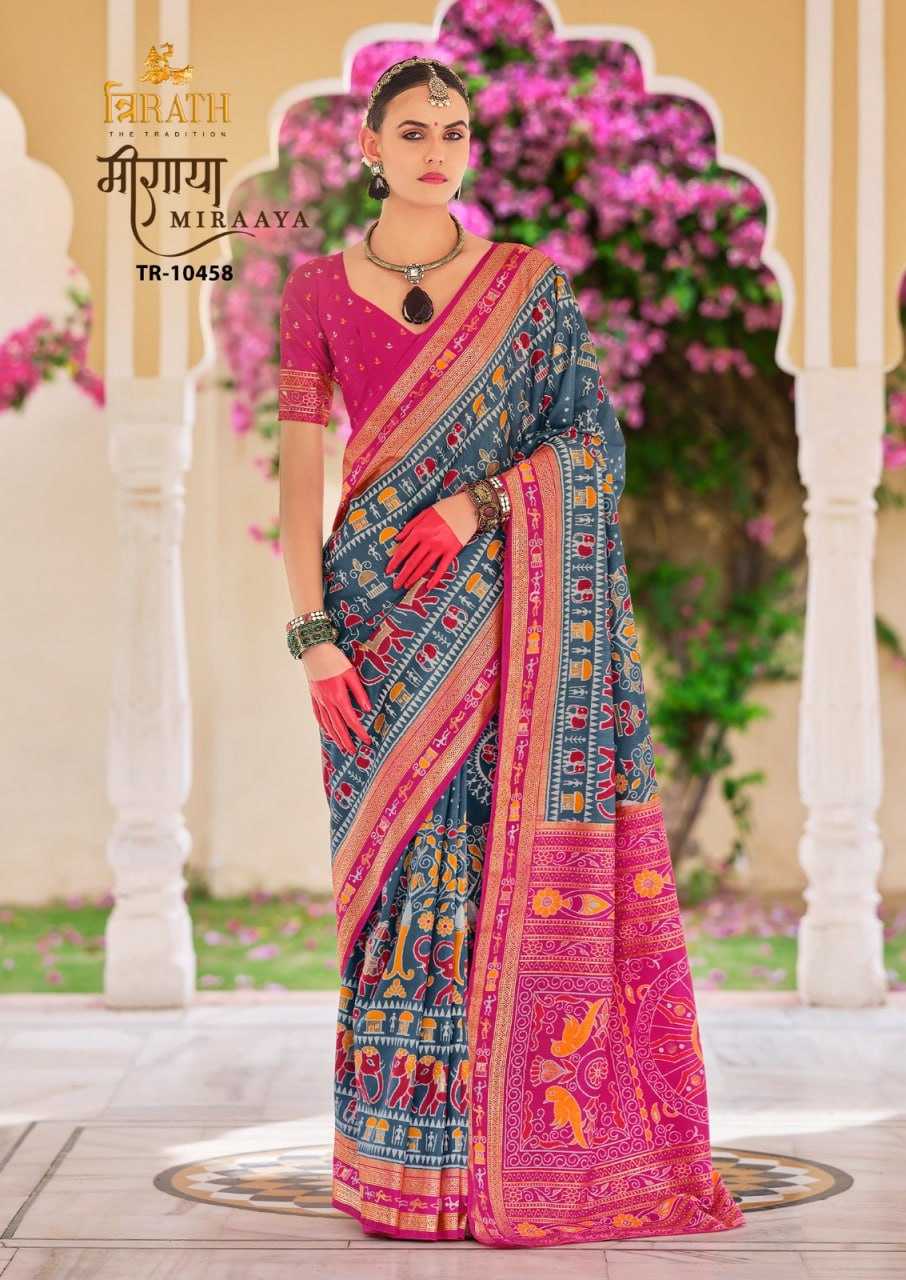 YNF SOFT SILK TRIRATH KESH235 MIRAAYA CLOTHING BRANDS WHOLESALE SAREES MANUFACTURER