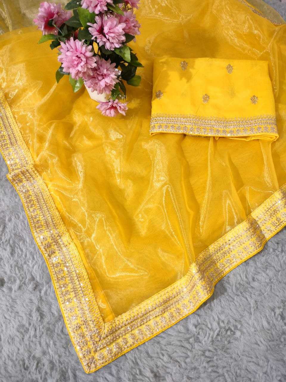 YNF TISSUE SILK KESH208 056 SAREES WHOLESALE SEQUENCE TISSUE SILK LACE BORDER SILK SAREES MANUFACTURER