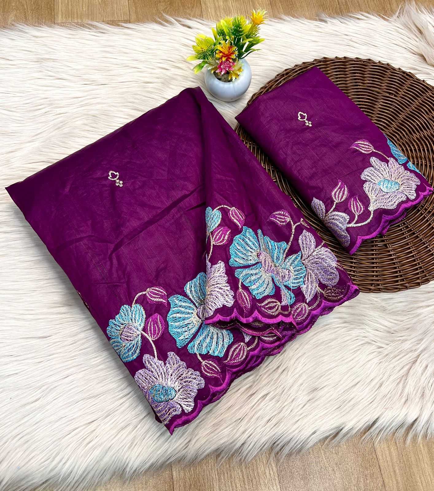 YNF TUSSAR SILK RIN104 APE86 SILK SAREES WHOLESALE SOFT SILK TUSSAR SILK TRADITIONAL SILK EMBROIDERED SILK SAREES MANUFACTURER