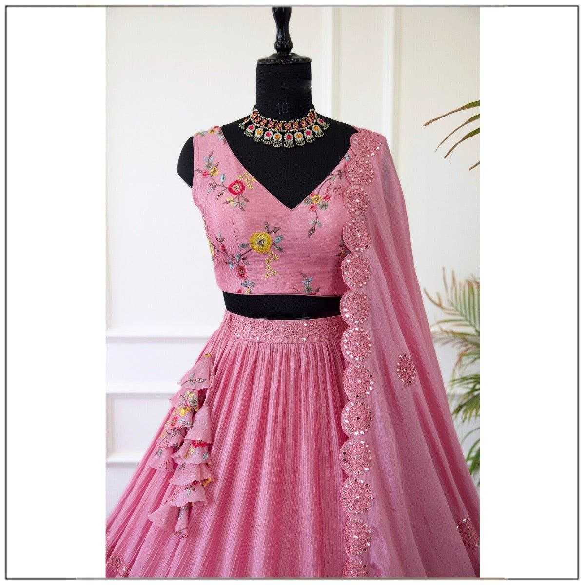 YNF VICHITRA SILK KESH179 AHB103 LEHENGAS WHOLESALE SILK WEDDING EMBROIDERED PINK LEHENGAS MANUFACTURER