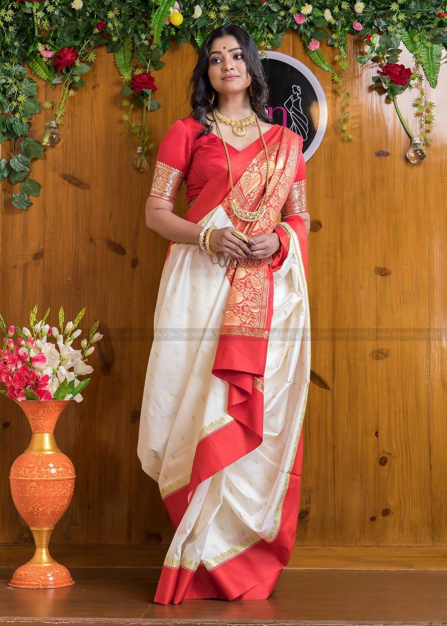 YNF BANARASI SOFT SILK RIN132 156 SILK SAEES WHOLESALE BANARASI SILK WHITE SILK TRADITIONAL SAREES MANUFACTURER