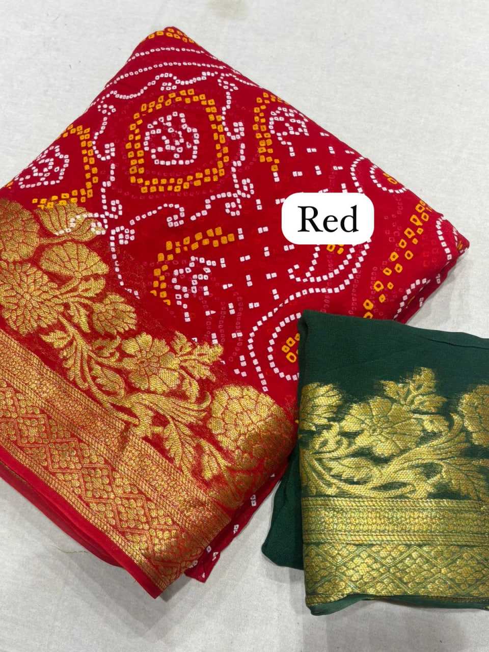 YNF BANDHANI SILK RIN152 NSD93 WHOLESALE TRADITIONAL FESTIVEL SAREE MANUFACTURER