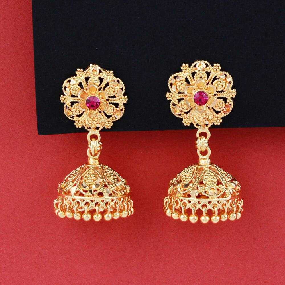 YNF BRASS KESH191 KAC341 A WOMENS JEWELLERY WHOLESALE KUNDAN JHUMKA EARRINGS MANUFACTURE