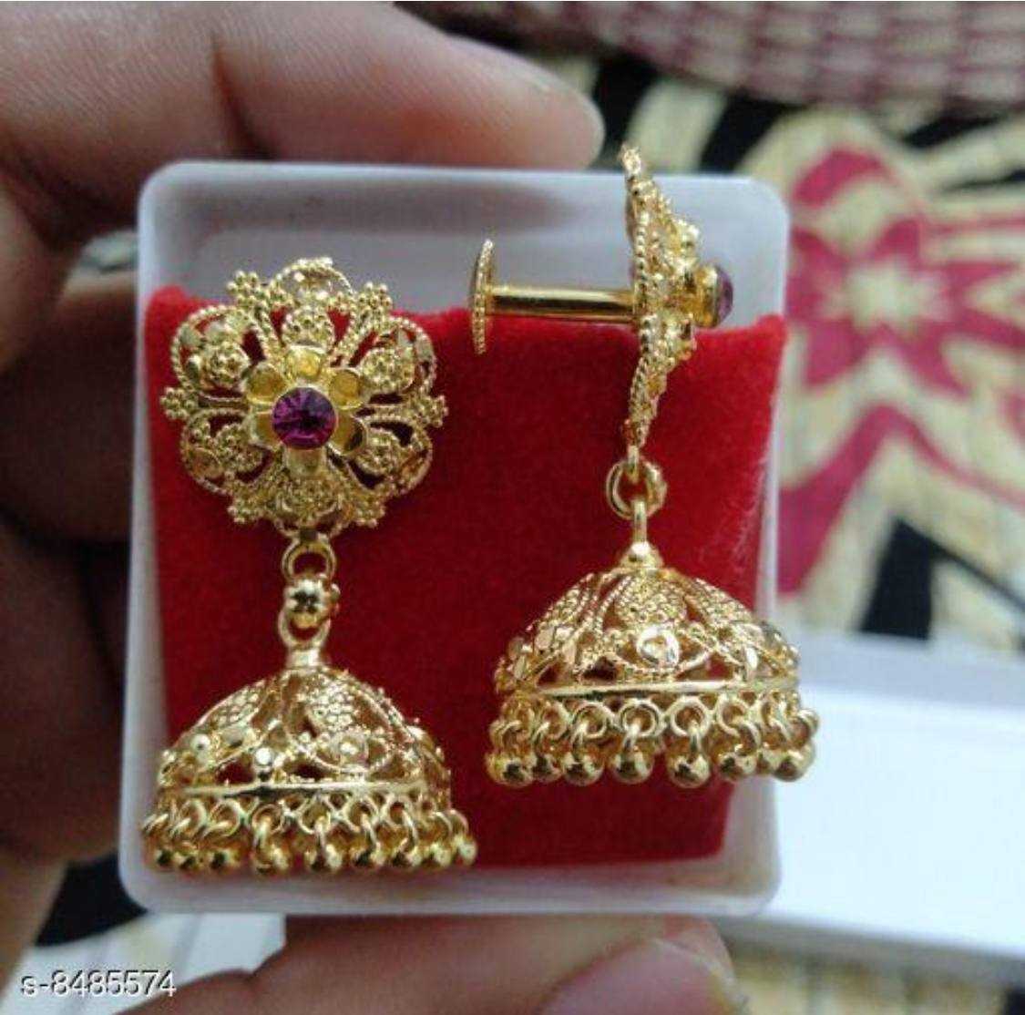 YNF BRASS KESH191 KAC341 A WOMENS JEWELLERY WHOLESALE KUNDAN JHUMKA EARRINGS MANUFACTURE