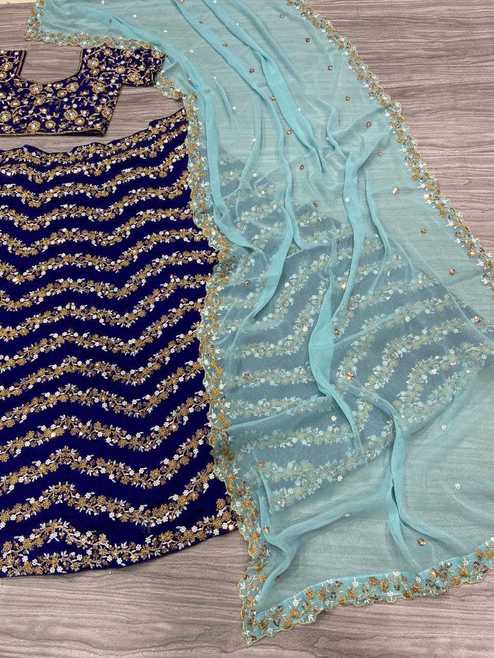 YNF BUTTERFIY NETRIN121 1003 LEHENGAS WHOLESALE WEDDING EMBROIDERED SEQUINS DESIGNER LEHENGAS MANUFACTURER