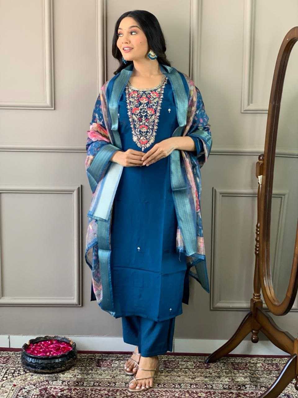 YNF CHANDERI COTTON KESH174 KASHMIRA SUITS & DRESSES WHOLESALE LONG KURTI EMBROIDERY CHANDERI LADIES SALWAR SUITS MANUFACTURE