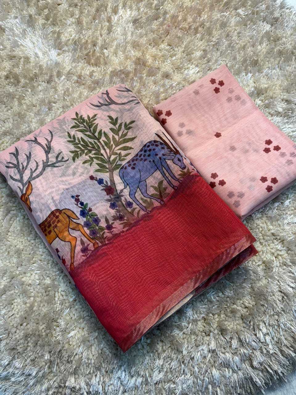 YNF CHANDERI COTTON KESH222 RUN130 SAREES WHOLESALE PRINTED TRADITIONAL CHANDERI SEQUENCE OFFICE WEAR SAREES MANUFACTURER