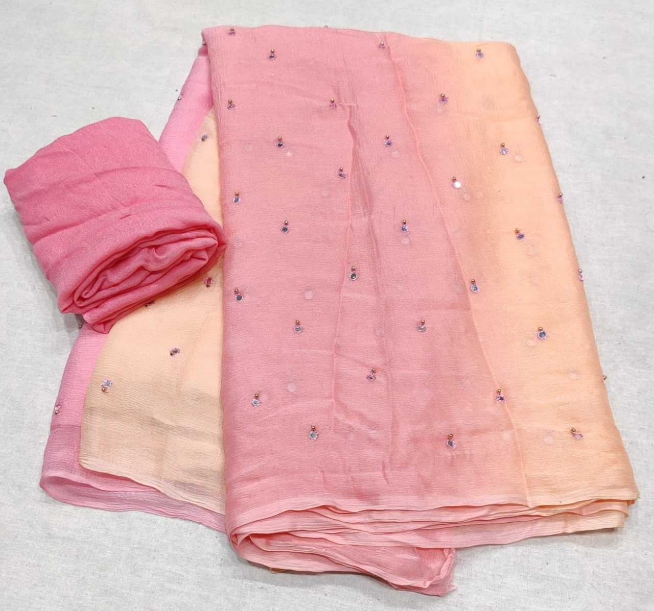 YNF CHIFFON RIN152 NSD83 SAREES WHOLESALE FANCY CHIFFON MIRROR WORK SAREES MANUFACTURER