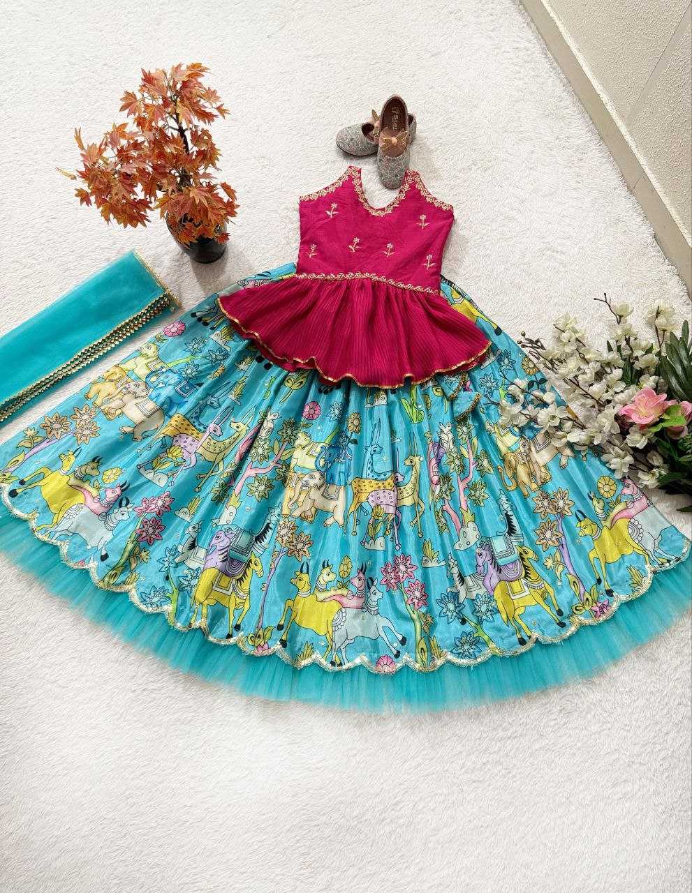 YNF CHINON SILK KESH168 MNT49 KIDS WEAR WHOLESALE KIDS LEHENGA KIDS TRADITIONAL OUTFITS KIDS LEHENGA CHOLI KIDS FESTIVE WEAR KIDS WEDDING OUTFITS MANUFACTURER