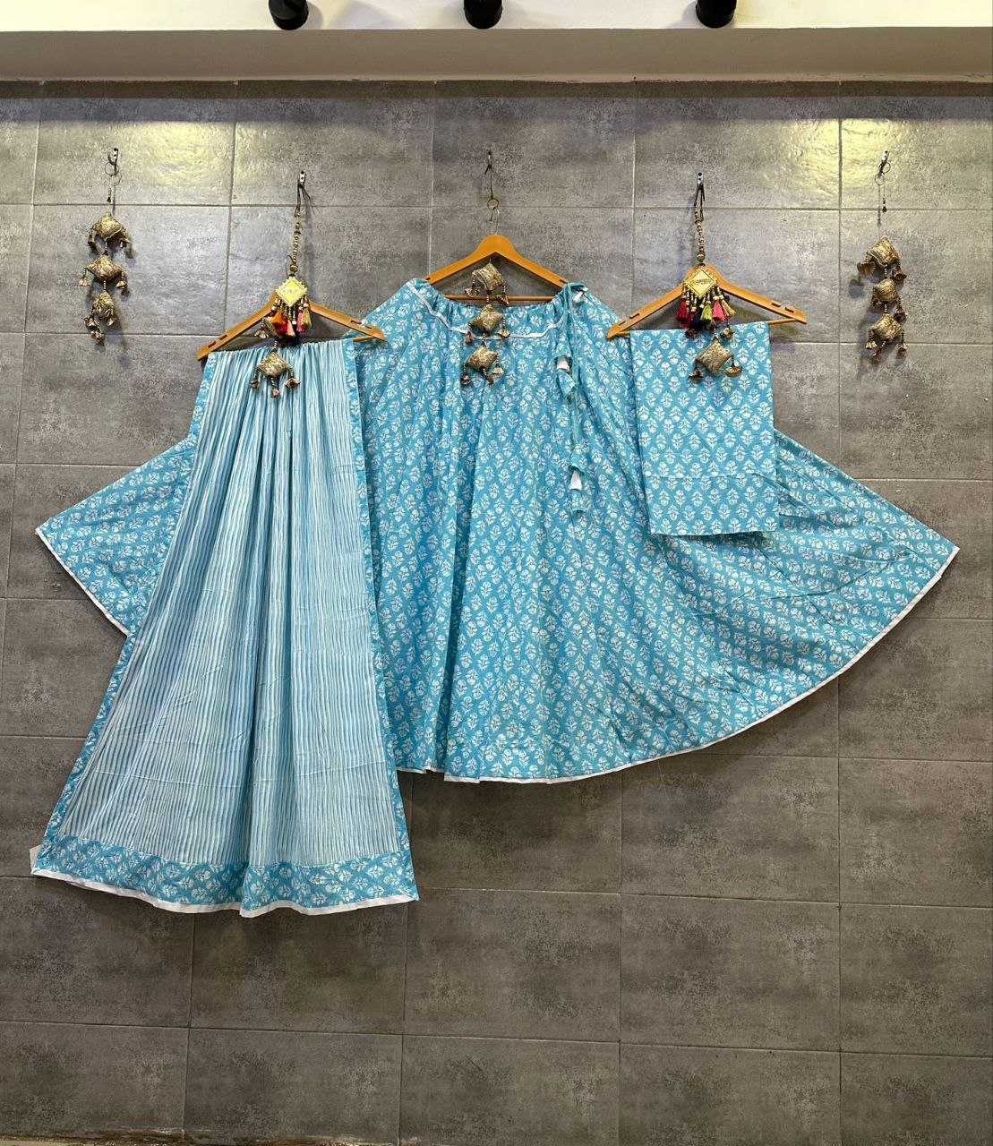 YNF COTTON KESH179 AHB119 LEHENGAS WHOLESALE TRADITIONAL PRINTED CHANIYTA CHOLI LEHENGAS MANUFACTURER