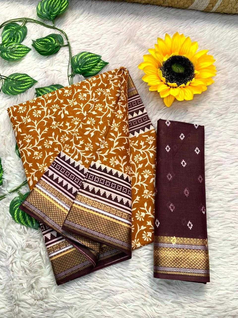 YNF COTTON KESH244 AJRAKH2 SAREES WHOLESALE PRINTED COTTON LINEN AJRAKH OFFICE WESR SAREES MANUFACTURER