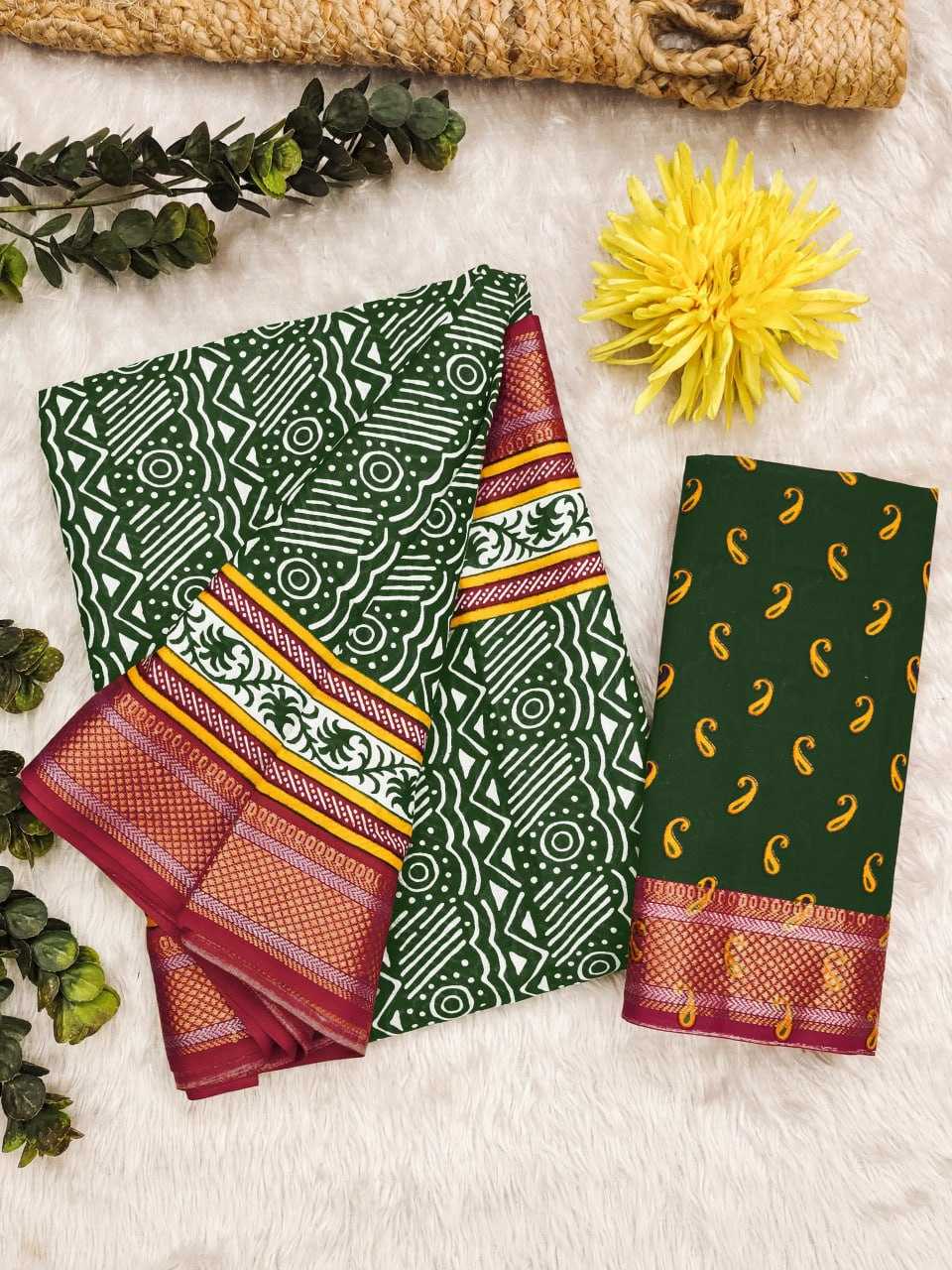 YNF COTTON KESH244 AJRAKH3 SAREES WHOLESALE PRINTED COTTON AJRAKH OFFICE WEAR SAREES MANUFACTURER