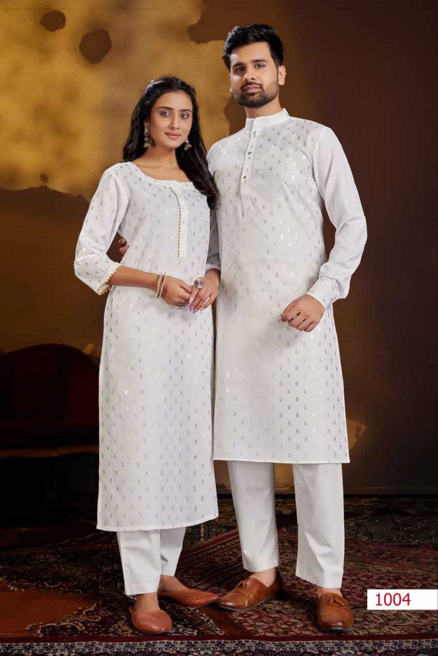 YNF COTTON KESH246 Couple Dream COUPLE WEAR WHOLESALE MENS KURTA PAYJAM & FEMALE KURTIS BOTTOM MANUFACTURER