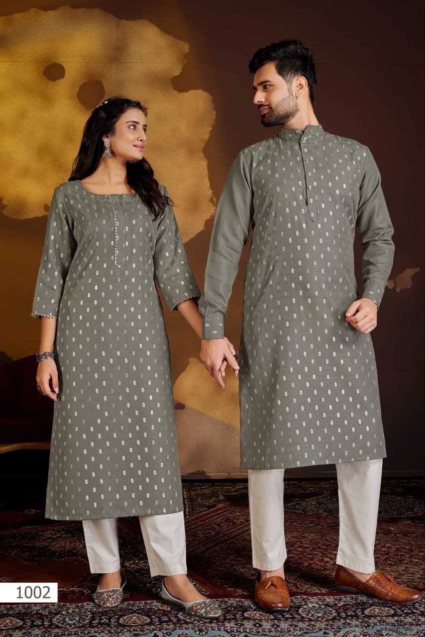 YNF COTTON KESH246 Couple Dream COUPLE WEAR WHOLESALE MENS KURTA PAYJAM & FEMALE KURTIS BOTTOM MANUFACTURER