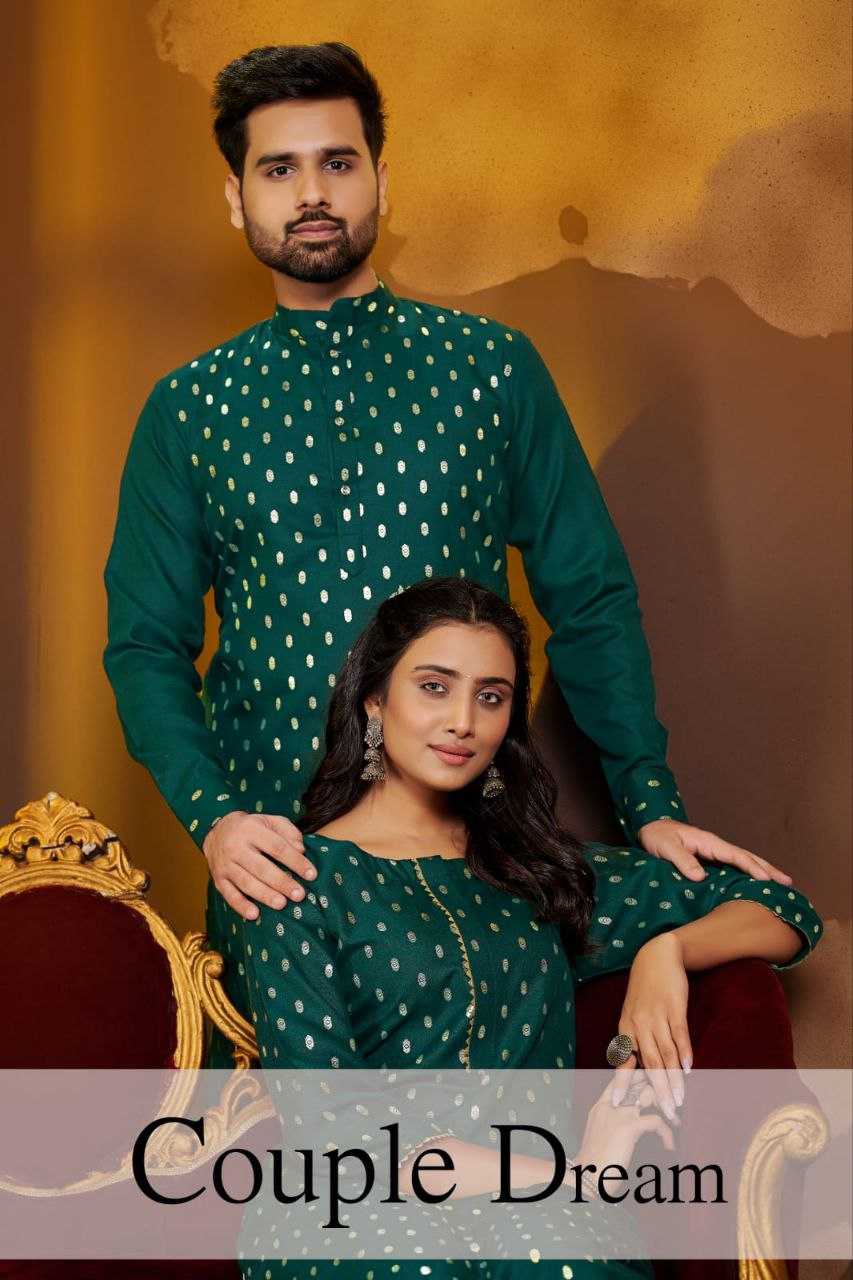 YNF COTTON KESH246 Couple Dream COUPLE WEAR WHOLESALE MENS KURTA PAYJAM & FEMALE KURTIS BOTTOM MANUFACTURER