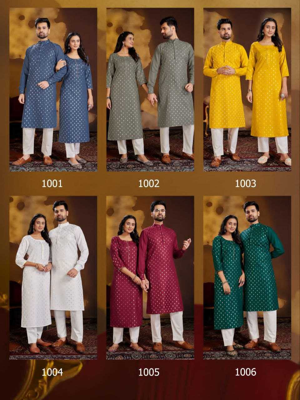 YNF COTTON KESH246 Couple Dream COUPLE WEAR WHOLESALE MENS KURTA PAYJAM & FEMALE KURTIS BOTTOM MANUFACTURER