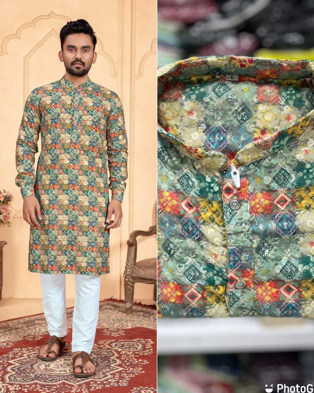 YNF COTTON KESH246 Schiffli 2.0 MENS WEAR WHOLESALE MEN COTTON KURTA MEN CHIKAN KURTA MANUFACTURER