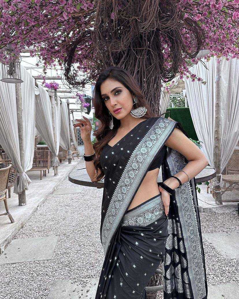 YNF COTTON RIN179 598 SAREES WHOLESALE COTTON LINEN ZARI BORDER BLACK SAREES MANUFACTURER