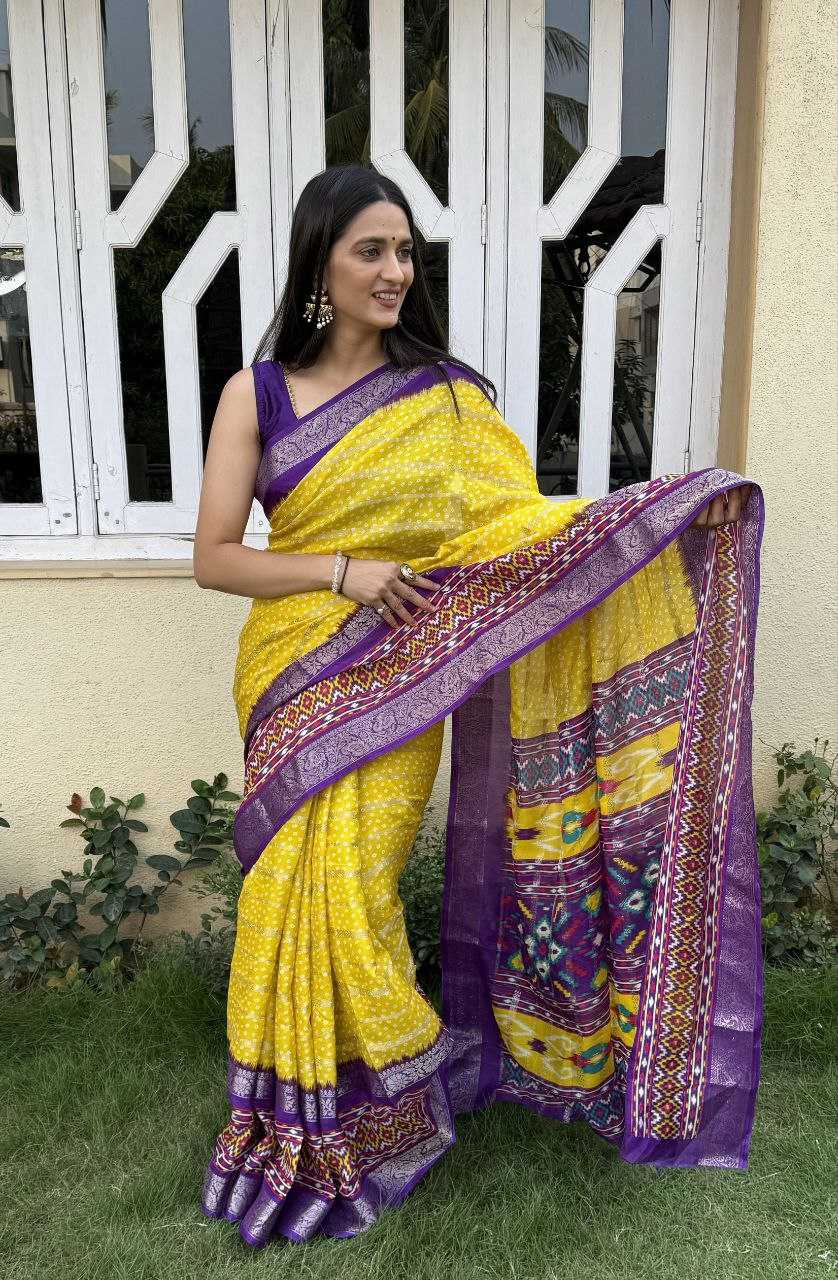 YNF COTTON SILK KESH117 RWC52 SAREES WHOLESALE HALDI OUTFITS COTTON BANDHANI YELLOW SAREES MANUFACTURER