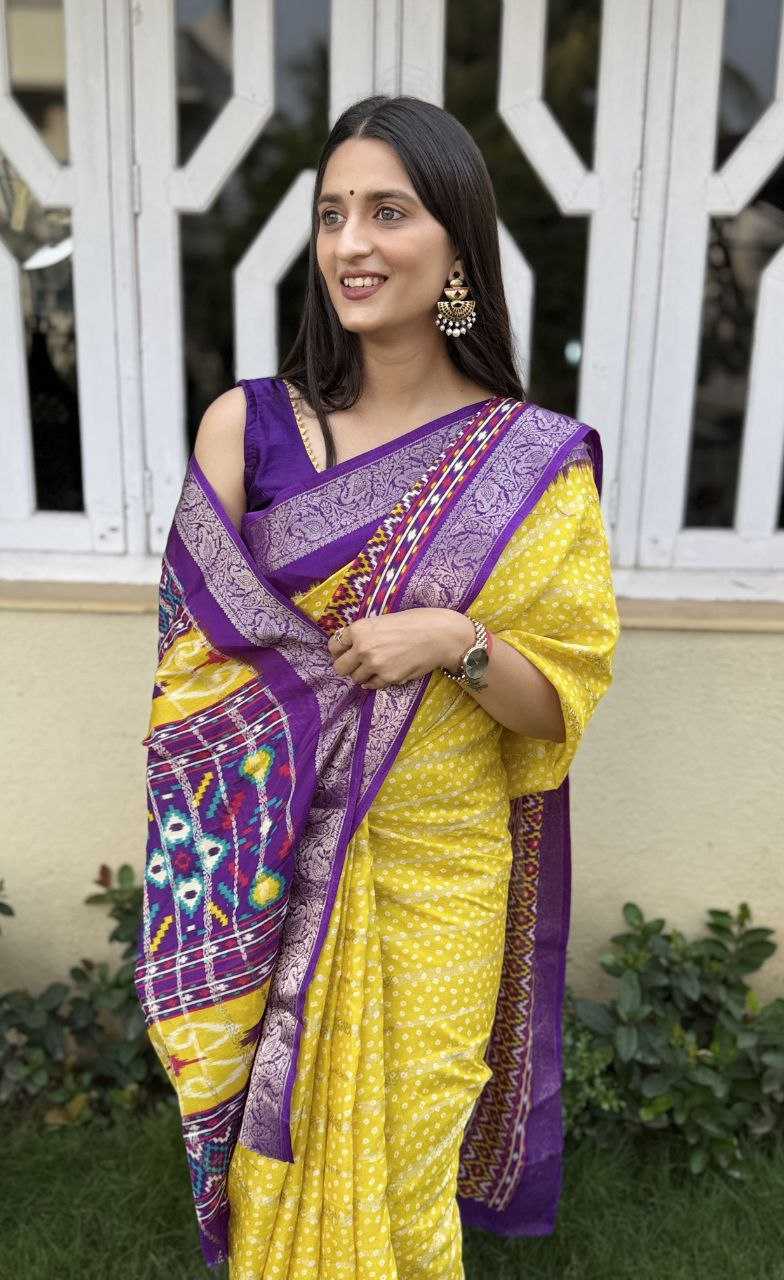 YNF COTTON SILK KESH117 RWC52 SAREES WHOLESALE HALDI OUTFITS COTTON BANDHANI YELLOW SAREES MANUFACTURER