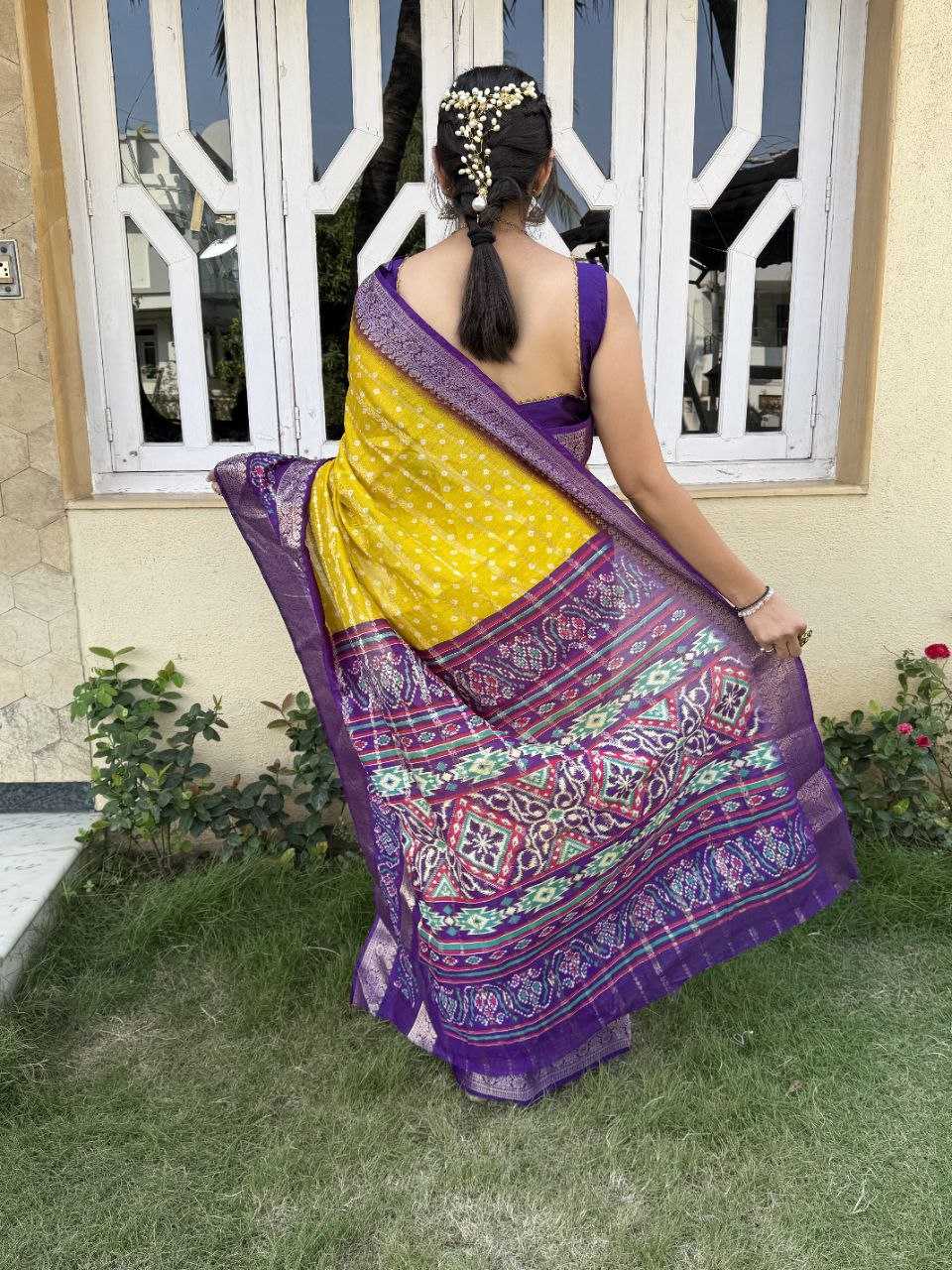 YNF COTTON SILK KESH117 RWC83 SAREES WHOLESALE COTTON BANDHANI JACQUARD SILK YELLOW SAREES MANUFACTURER