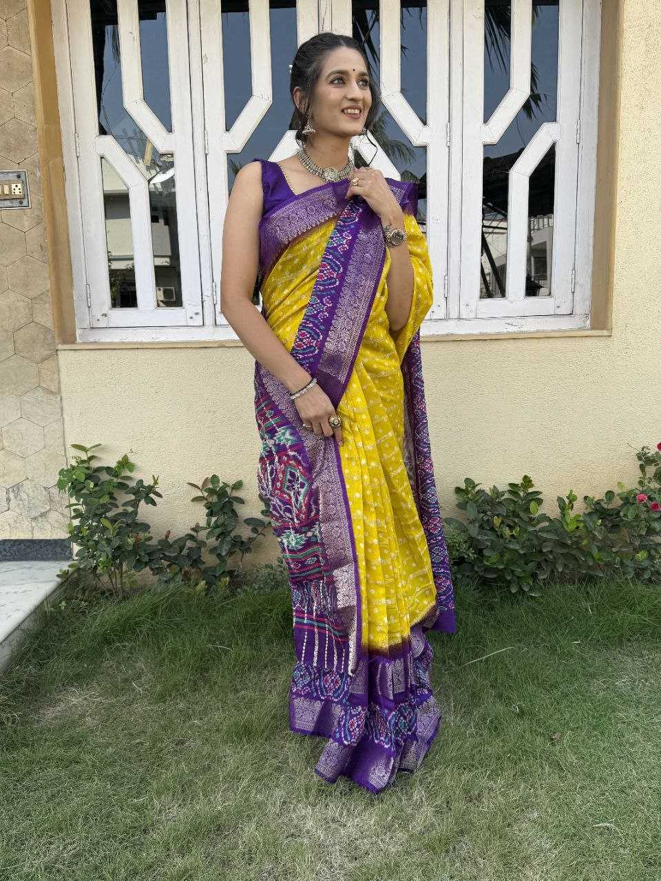 YNF COTTON SILK KESH117 RWC83 SAREES WHOLESALE COTTON BANDHANI JACQUARD SILK YELLOW SAREES MANUFACTURER