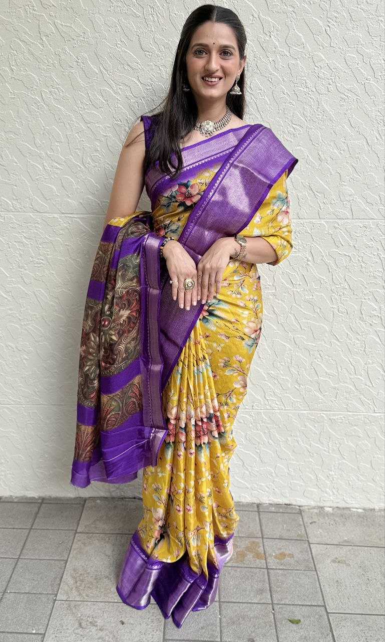 YNF DOLA SILK KESH117 RWC103 SILK SAREES WHOLESALE FESTIVAL SILK DOLA SILK ZARI BORDER SILK PRINTED SILK SAREES MANUFACTURER