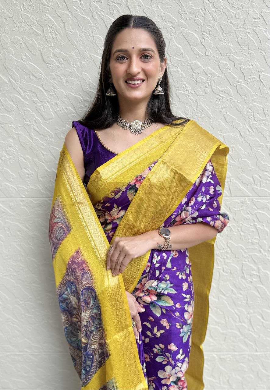 YNF DOLA SILK KESH117 RWC103 SILK SAREES WHOLESALE FESTIVAL SILK DOLA SILK ZARI BORDER SILK PRINTED SILK SAREES MANUFACTURER